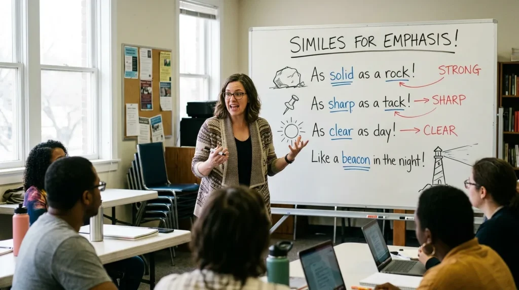 similes for emphasize