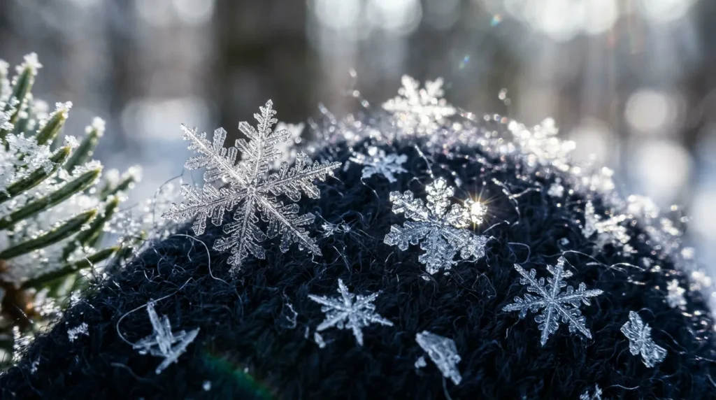 similes for snowflakes